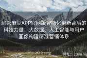 解密麻豆APP官网版智能化更新背后的科技力量：大数据、人工智能与用户画像构建精准营销体系