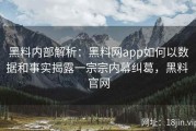 黑料内部解析：黑料网app如何以数据和事实揭露一宗宗内幕纠葛，黑料 官网