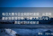 每日大赛今日全网即时速报：从官网更新到直播现场，反差大赛国内每个高能时刻详细解读