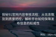 探秘91官网内容审核流程：从信息甄别到质量把控，解析平台如何保障发布信息的权威性