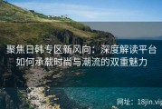聚焦日韩专区新风向：深度解读平台如何承载时尚与潮流的双重魅力