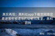 真实再现：黑料社app下载官网带您走进那些被遗忘的秘密档案室，黑料 官网