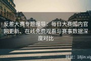 反差大赛专题报导：每日大赛国内官网更新、在线免费观看与赛事数据深度对比