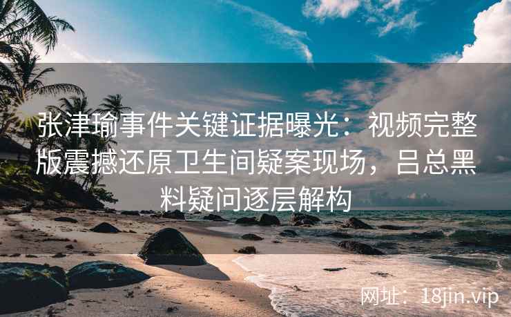 张津瑜事件关键证据曝光：视频完整版震撼还原卫生间疑案现场，吕总黑料疑问逐层解构