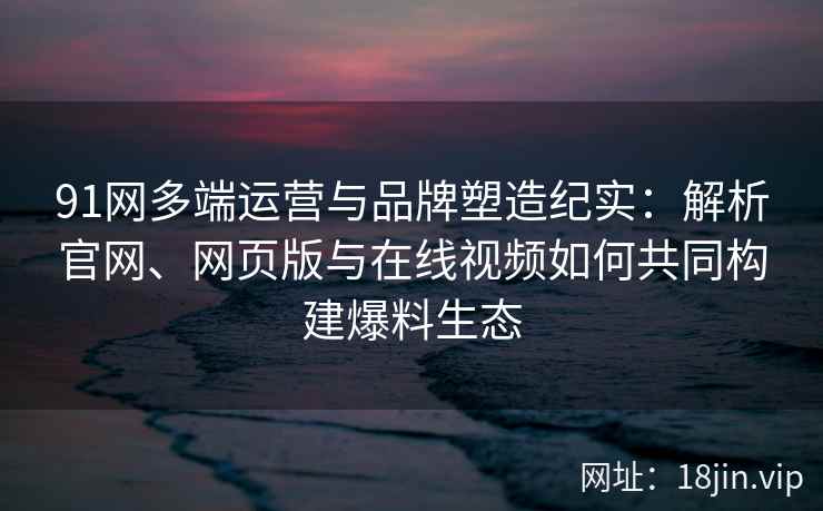 91网多端运营与品牌塑造纪实：解析官网、网页版与在线视频如何共同构建爆料生态