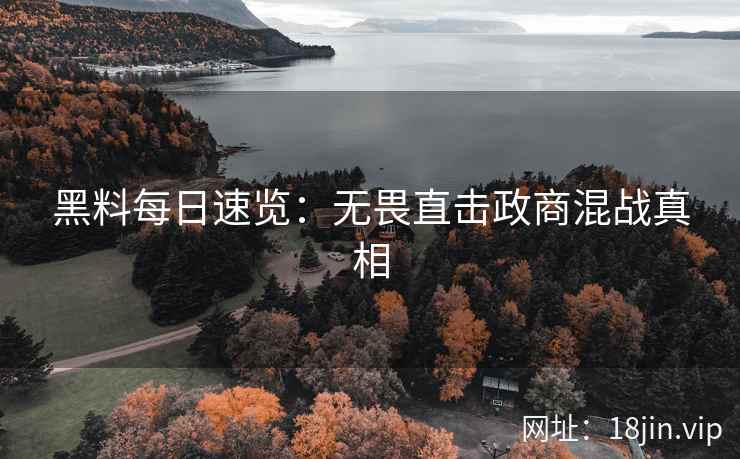黑料每日速览：无畏直击政商混战真相