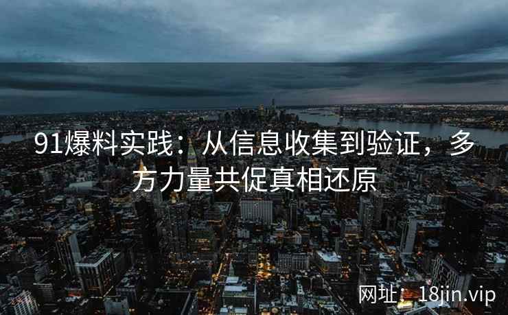 91爆料实践：从信息收集到验证，多方力量共促真相还原