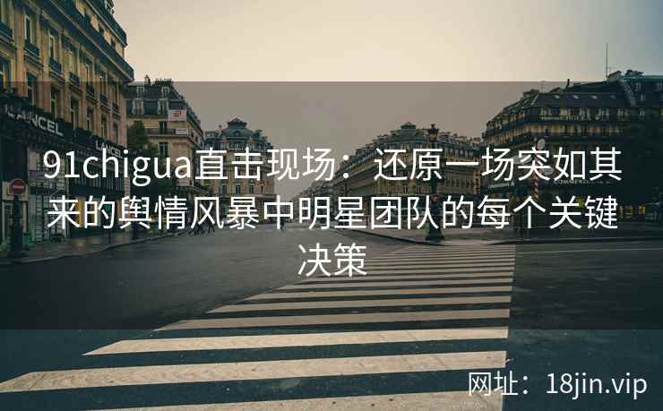 91chigua直击现场：还原一场突如其来的舆情风暴中明星团队的每个关键决策