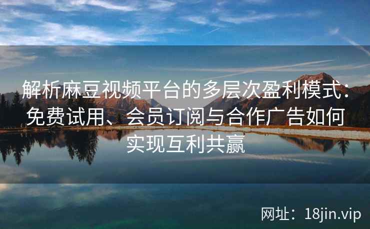 解析麻豆视频平台的多层次盈利模式：免费试用、会员订阅与合作广告如何实现互利共赢