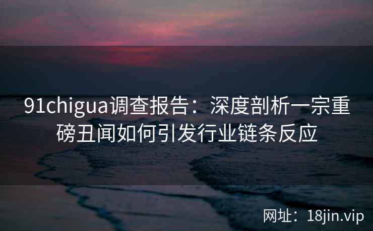 91chigua调查报告：深度剖析一宗重磅丑闻如何引发行业链条反应